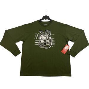 Rags Of Honor T Shirt Mens 2XL Green Dont Tread On Me US Flag Long Sleeve NEW